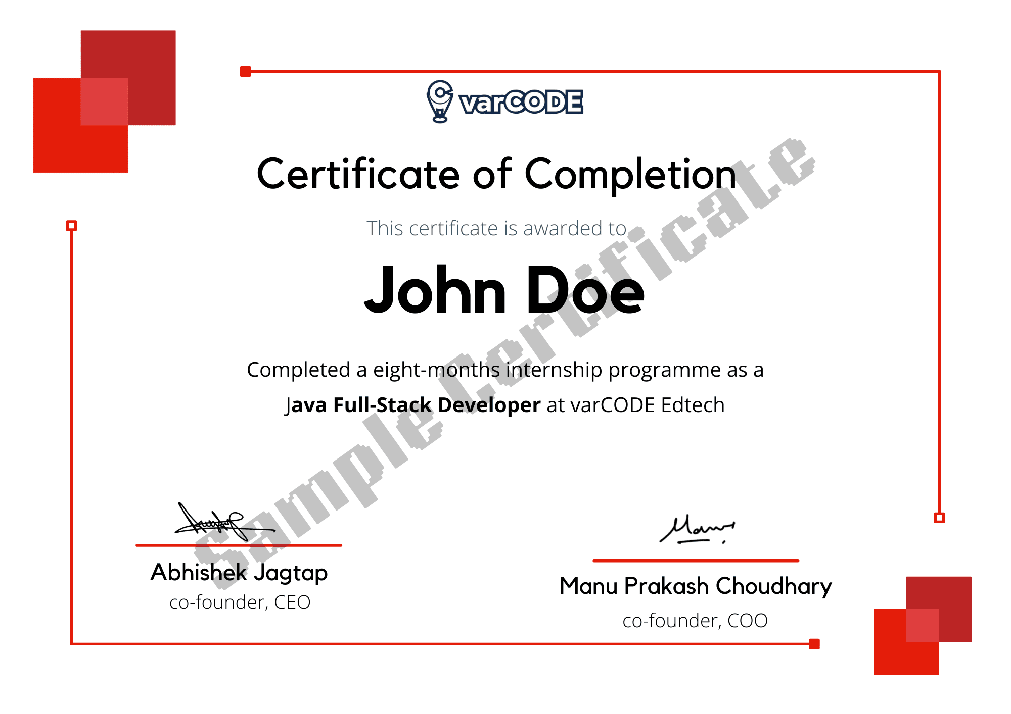 course certificate